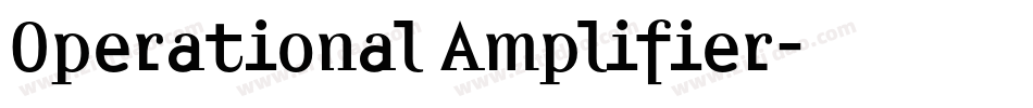 Operational Amplifier字体转换
